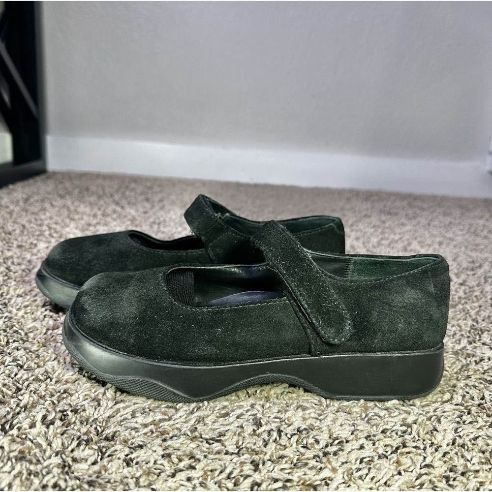 LL Bean Mary Jane Women's Shoes Size 6.5 B Black Suede Casual Comfort Outdoor